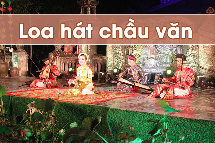 Loa hát văn phục vụ biểu diễn chầu văn